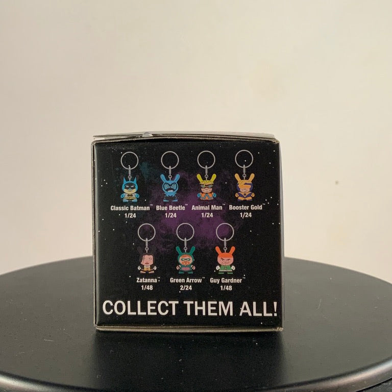 Characters available in the Kidrobot Dunny Justice League vinyl keychain blind box