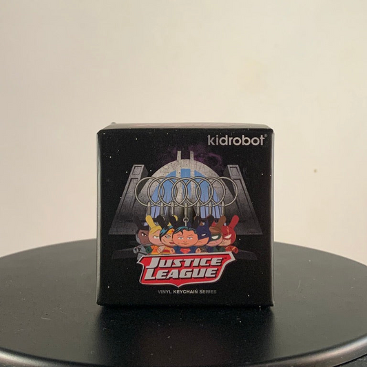 Front of the Kidrobot Dunny Justice League vinyl keychain blind box